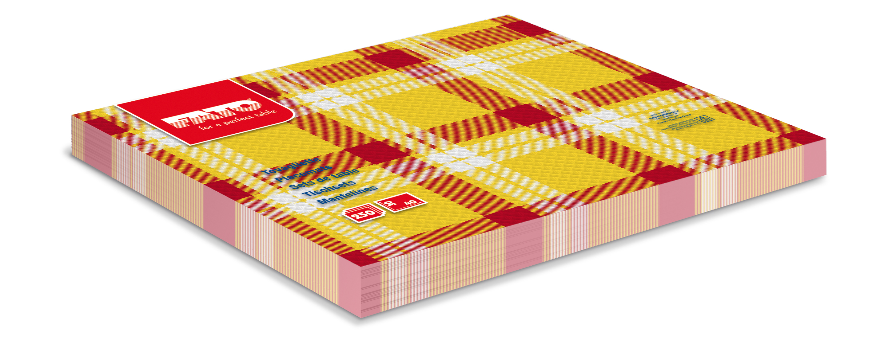 Prostírání The Smart Table, 30x40cm, Scottish - žluté - 2500 ks