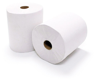 Papírové utěrky v roli, Ø 19 cm, 2 vr. - celulóza - 6 rolí/bal
