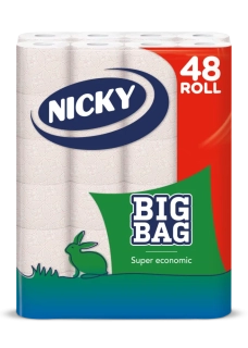 Toaletní papír Nicky - Big Bag - 2vr. - 48 rolí/bal