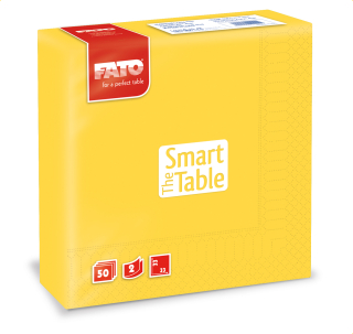 Ubrousky The Smart Table, 33x33cm, 2vr., Citrónové - 1200 ks