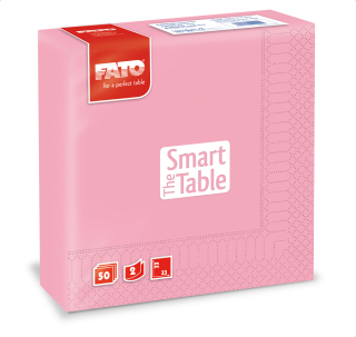 Ubrousky The Smart Table, 33x33cm, 2vr., Růžové - 1200 ks