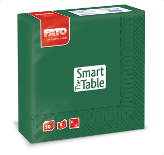 Ubrousky The Smart Table, 33x33cm, 2vr., Tm. Zelené - 1200 ks